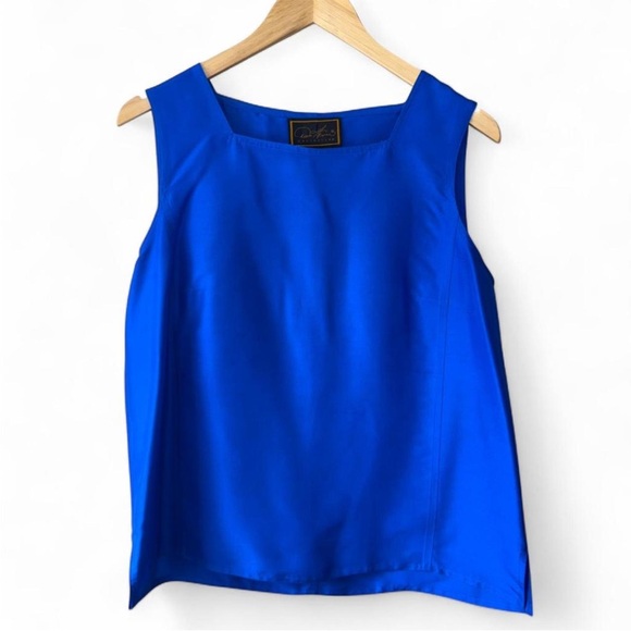 BOLD COBALT BLUE VINTAGE 90s SILK 3-PIECE SET - Picture 10 of 13